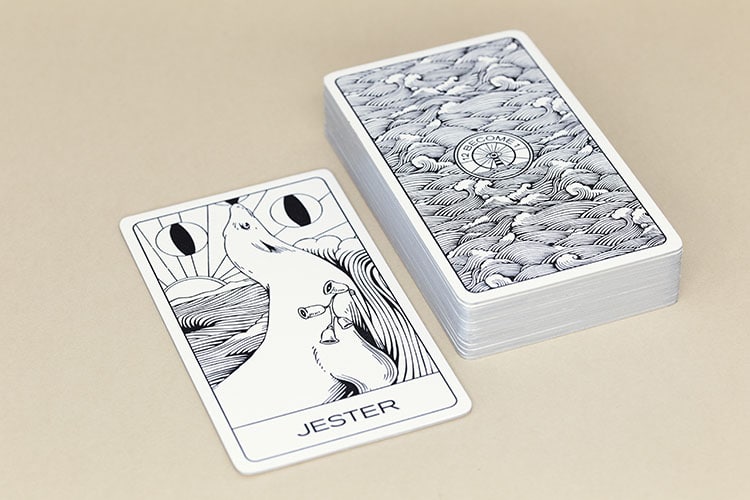 tarot letterpress cards cotton card silver gilt edges stack_750