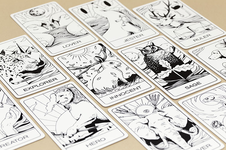 tarot letterpress cards cotton card silver gilt edges_750