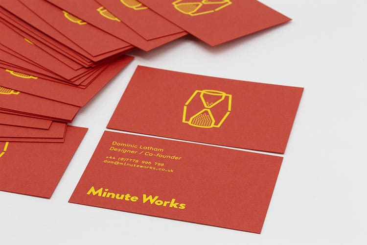 minute works business hot foil cards detail 750