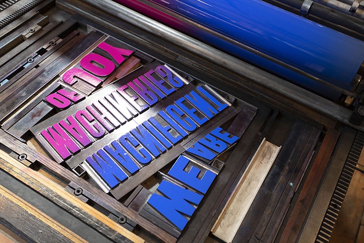 we are magnificent machineries of joy wood type poster forme press_750