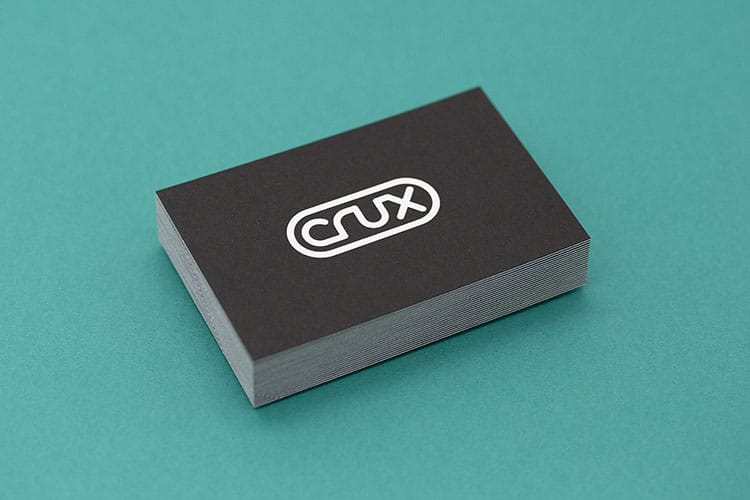 crux hot foil letterpress business cards duplex colorplan stack_750