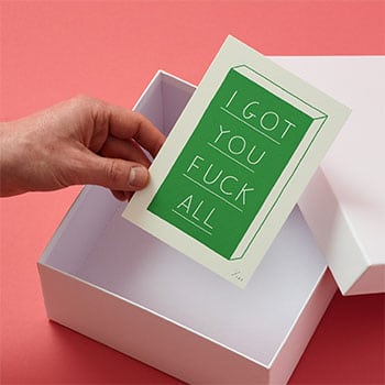 letterpress printed cards for Mr Bingo on heavyweight card stock