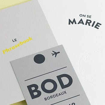 letterpress printed and blind debossed wedding stationery on a selection of Colorplan card stock